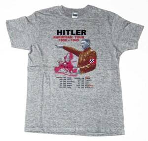 ヒトラー/ヨーロピアンツアー1939~1945Tシャツデッドストック杢L