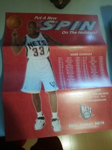 ニュージャージー ネッツ スケジュールポスター マーブリー Stephon Marbury New Jersey Nets