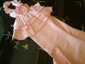 セレブ 高級 日本製 イブニング ドレス ピンク ロング キャバ