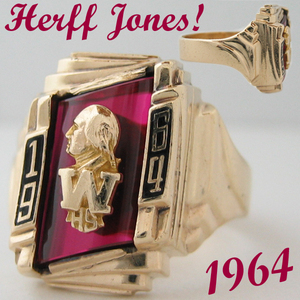 * including postage SALE* college ring 1964 R pink Vintage aiko rare beautiful goods prompt decision!!!