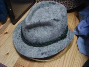 1510ビンテージSEEBERGERウールWOOL霜降ミックスMIXチロリアン ハット民族HATオールドOLDフェドラ帽子USED古着