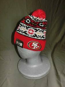 ★USA購入 NEWERA製 NFL【SanFrancisco49ers】ロゴ刺繍ニットCAP