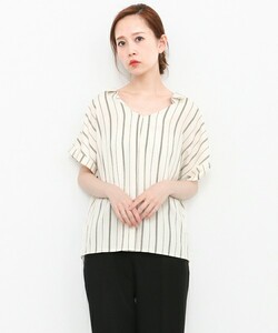 ☆美品/KBF/ケービーエフ URBANRESEARCH☆ピンストライプVネックシャツ/抜け感☆Vネックプルオーバー トップス 半袖