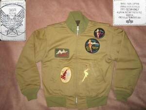 USA made ALPHA Alpha Vintage embroidery badge beautiful country Air Force tongue car s jacket 36R military jacket 