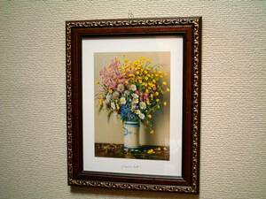 Art hand Auction ◆Made in Italy◆Wooden art frame/Flower vase/LIB330/Western-style art frame, Artwork, Painting, others