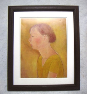 Art hand Auction ◆Reproduction offset Mashimo Toshiki Autumn Colors avec cadre en bois, achat immédiat◆, Peinture, Peinture à l'huile, Portraits