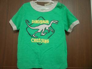  new goods BABY GAP Gap short sleeves cut and sewn short sleeves T-shirt dinosaur green 