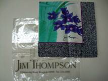 (^_^)新品/ジムトンプソン/スカーフ/Jim Thompson/花柄/青/紫/未使用品/e_画像3