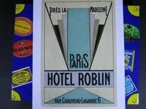 ▽▼51703▼▽＜LE*トラベルステッカー＞BONJOUR PARIS*HOTEL ROBLIN PARIS