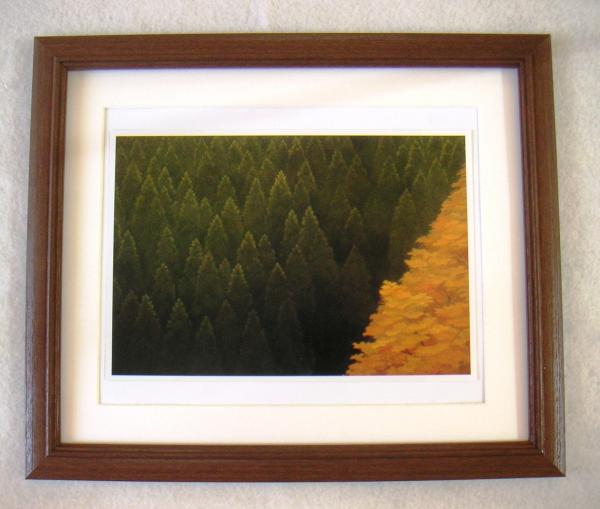Lámina Kaii Higashiyama Hojas de otoño en el valle con marco de 6 piezas Cómpralo ahora, Cuadro, pintura japonesa, Paisaje, viento y luna