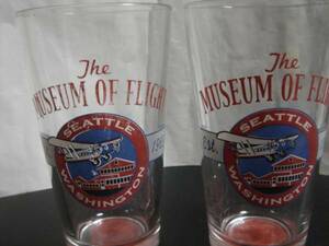 アメリカシアトル：航空博物館　グラス2個（中古）