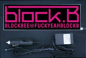 光る プレート 『block.b』 EL発光ピンク