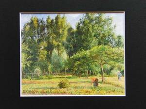 Art hand Auction Camille Pissarro, C. Pissarro, Les Peupliers, Extremely rare framing plate, New frame included, Painting, Oil painting, Nature, Landscape painting