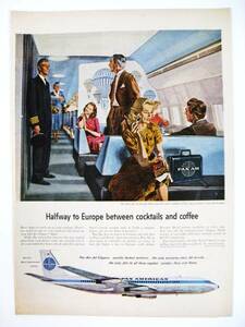 1959年 PAN AM パンアメリカン航空広告(パンナムバッグ 樹脂製）