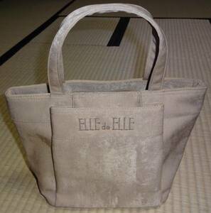 ★未使用！ELLE de ELLEの可愛いトートバッグ革製？布製？不明★