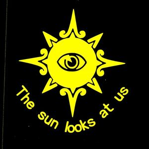 【The sun looks at us】太陽はみてる15cmサーフィンステッカー1