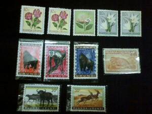 * foreign stamp ru under urunti animal flower 11 pieces set unused goods 