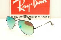 ★新品・正規輸入品！Ray-Ban レイバン RB3025 002/4J AVIATOR アビエーター ブラック　グレイグラディエント　グリンミラー★_画像1