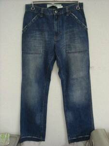 1206GAP ARMY Выцветшая борода Джинсовые брюки-пекари Темно-синие джинсы