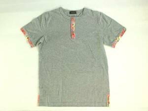 * beautiful goods original [Original] Henley neckline short sleeves T-shirt gray ML