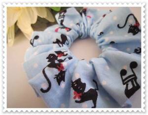 ★ Shushu ★ Black Cat &amp; Note &amp; Polka Dots &amp; Heart ★ Blue ★