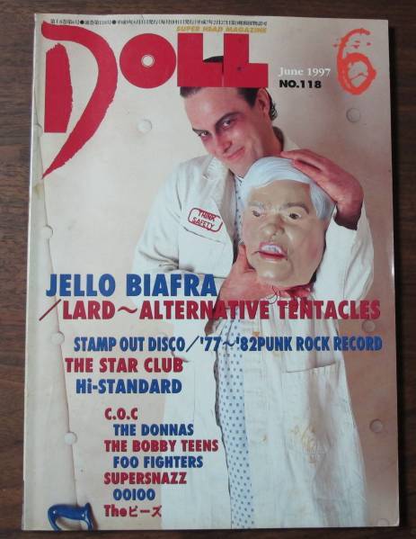 DOLL1997C.O.C6Hi-STANDARD町田町蔵THE STAR CLUB THEピーズOOIOO118バリケードBACKBONEカリスマJIG HEAD町田康FOO FIGHTERSブロックヘッド