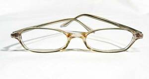 昭和の面影/ レトロ眼鏡フレーム/小ぶり透明ピンクグラデセル14