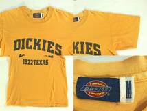 ☆USA製ディッキース【Dickies】プリント半袖Tシャツ 黄色 L難有_画像2