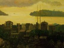 油絵　風景画　『夕焼け　懐かしき風景』　M30号(60x90cm)_画像2