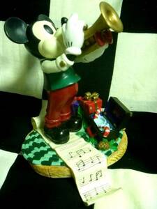  Mickey ceramics? trumpet? resin ornament figure Christmas. socks ..? Old Mickey 