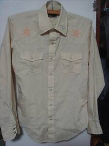 1509ビンテージKING SPORT刺繍ウエスタンシャツOLDオールドCOWBOY USED古着