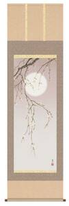 Art hand Auction Hanging scroll, Cherry blossoms at night, Genshou Shimizu, Hanging scroll, Painting, Cherry blossoms, Spring, Painting, Japanese painting, Flowers and Birds, Wildlife