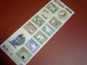  Moomin greeting stamp seat * new goods 