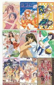  Mahou Sensei Negima! Love Hina * red pine .* telephone card ( telephone card )9 sheets c