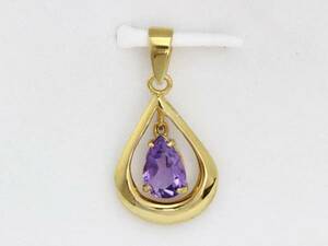 ***K18 amethyst pendant top ( new goods / free shipping )***