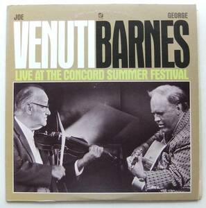 ◆ JOE VENUTI - GEORGE BARNES / Live At The Concord Summer Festival ◆ Concord Jazz CJ-30 ◆ 1