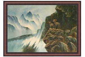 Art hand Auction Ölgemälde Tiermalerei Natur und Wild M30 (60x90cm), Malerei, Ölgemälde, Tierzeichnung
