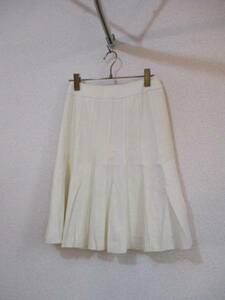CREARIMPRESSION white A line knees height skirt (USED)112215