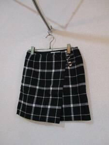 PrivateLabel black × white tight Mini to coil skirt (USED)112215