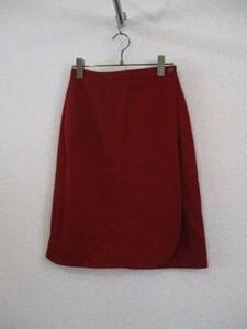 SONIARYKIELボルドー膝丈巻きスカート（USED）12516