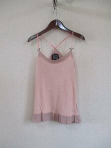 CynthiaRowley розовый сетка гонки есть Cami (USED)62316