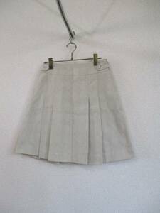 pourlafrime beige a-ga il pattern pleated skirt (USED)70116