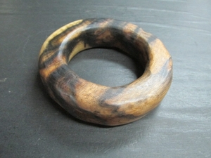  black persimmon .. pulling out polyurethane finishing bangle :a