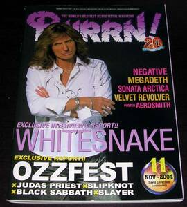 BURRNバーン2004年11月号★WHITESNAKE,MEGADETH