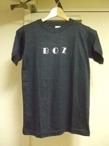 70'Sビンテージ★BOZ_ロゴTシャツ/Drummerパキ綿★XS相当★紺