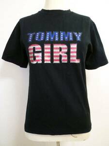 tommy girl/トミーガール●黒ロゴプリントTシャツ/ブラック/33