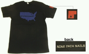  стандартный товар Δ бесплатная доставка Nine Inch Nails map футболка (S)