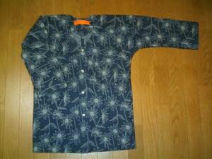 * handmade * stretch Denim festival shirt small (S~M) free postage equipped 