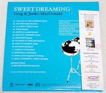 CD Greg & Junko MacDonald SWEET DREAMING / グレッグ ジュンコ_画像3