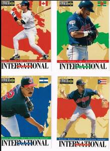 1996 UD CC International Flavoer ４枚セット Larry Walker Manny Ramirez Dennis Martinez Carlos Baerga